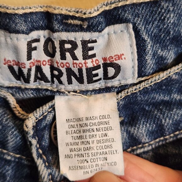 Fore Warned 100% Cotton Super High Rise Wide Leg Mom Jeans Size 12 - Picture 4 of 5